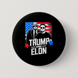 Trump och Elon 2024 Presidentval i Amerika Knapp