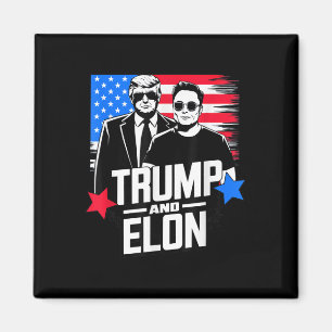 Trump och Elon 2024 Presidentval i Amerika Magnet