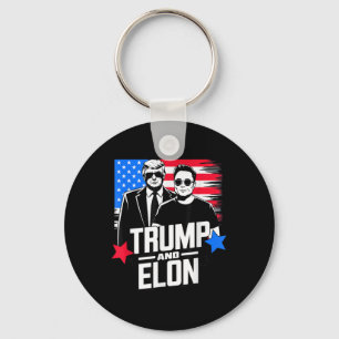 Trump och Elon 2024 Presidentval i Amerika Nyckelring
