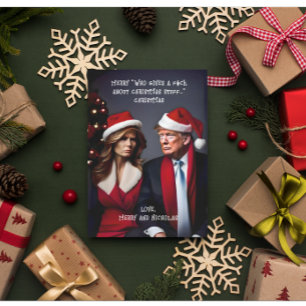 Trump och frun "Vem Ge a F*ck" jul Julkort