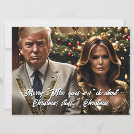 Trump och frun "Vem Ge a F*ck" jul Julkort