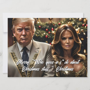 Trump och frun "Vem Ge a F*ck" jul Julkort