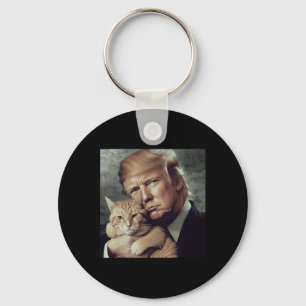 Trump Och Katt - Roligt Trump Katt Meme  Nyckelring