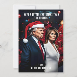 Trump och Melania Bad jul Julkort