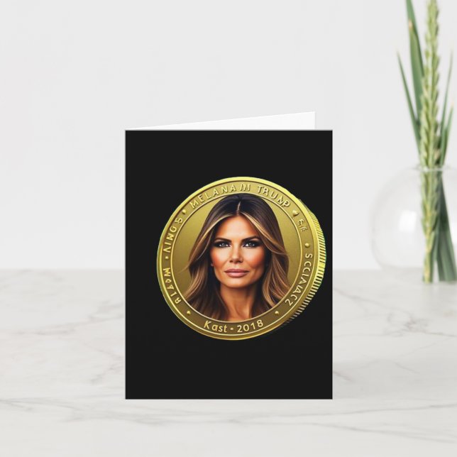 Trump och Melania Currency Launches Memine Trum Kort (Framsida)