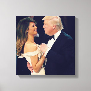 Trump och Melania Dancing Canvastryck