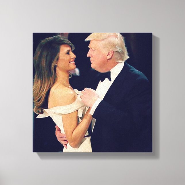 Trump och Melania Dancing Canvastryck (Framsida)
