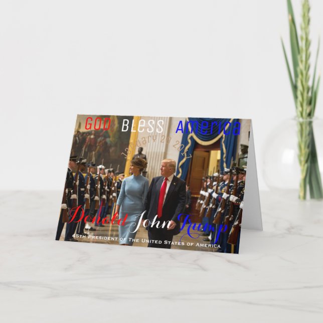 Trump och Melania Joint Armed Forces Honor Guard Kort (Framsida)