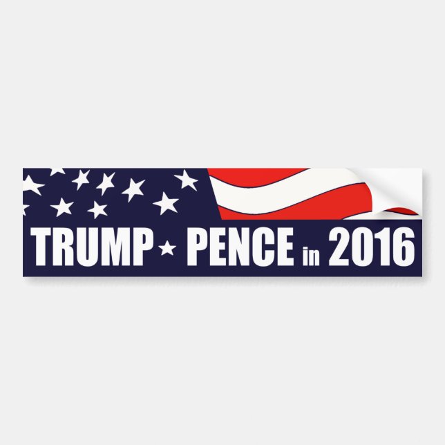 Trump och pence 2016 bildekal (Framsidan)