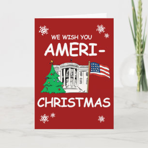 Trump och Pence Wish You Ameri-Jul Helgkort