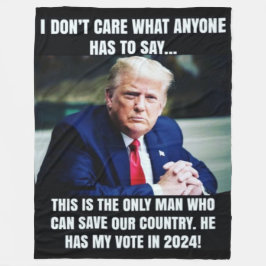 TRUMP och VALET Fleecefilt