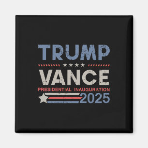 Trump Och Vance President Invigning Dag 2025 Jag Magnet