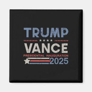 Trump Och Vance President Invigning Dag 2025 Me Magnet
