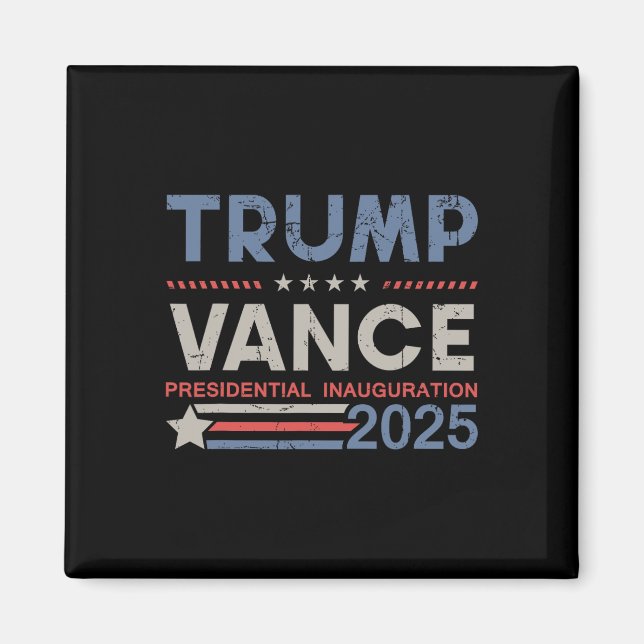Trump Och Vance President Invigning Dag 2025 Me Magnet (Framsidan)