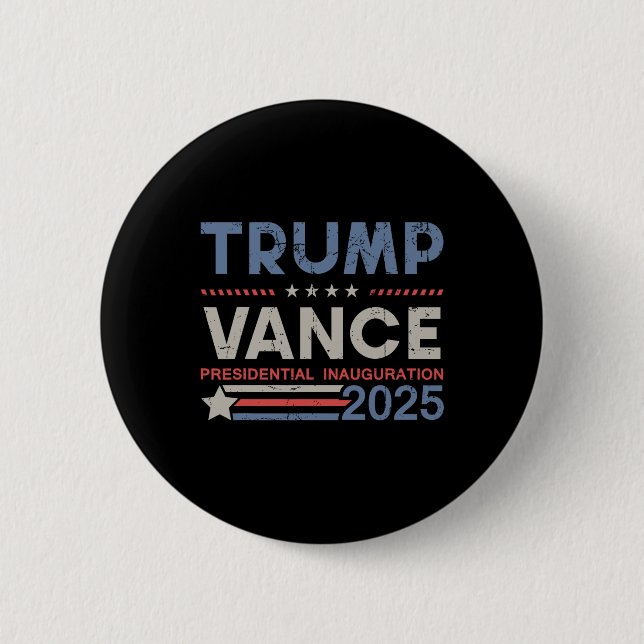 Trump och Vance president invigningsdag 2025 Me Knapp (Framsida)
