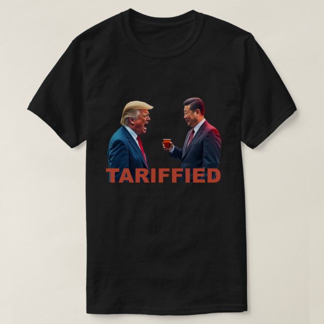 trump och Xi Jinping tarrifierade T Shirt (Design framsida)