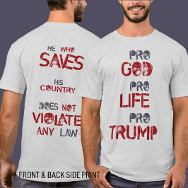 Trump-offertleverans | Patriotic Policy Slogan Tee