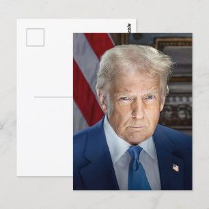 Trump Officiell President Porträtt Photo 2025 Vykort