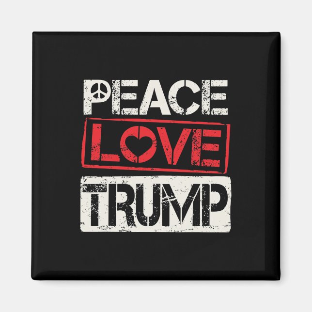 Trump Omval Fred Kärlek Trump  Magnet (Framsidan)