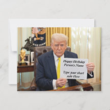 Trump önskar glad födelsedag eller evenemang 
