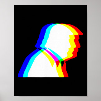Trump Optisk Illusion Edm  Poster