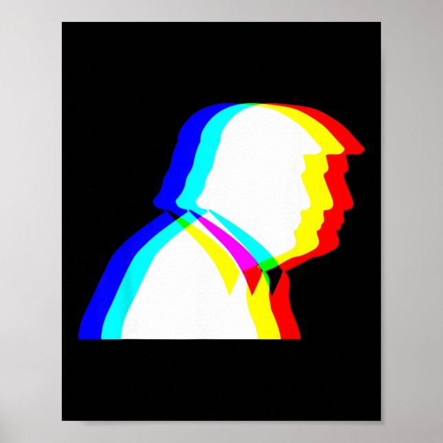 Trump Optisk Illusion Edm  Poster (Framsidan)