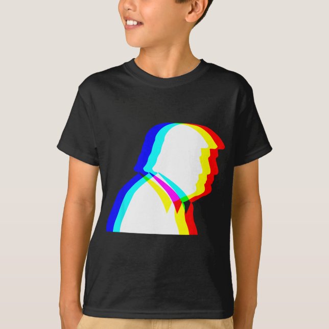 Trump Optisk Illusion Edm  T Shirt (Framsida)