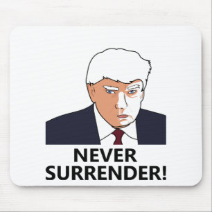 Trump Överge aldrig Mugg Shot Musmatta