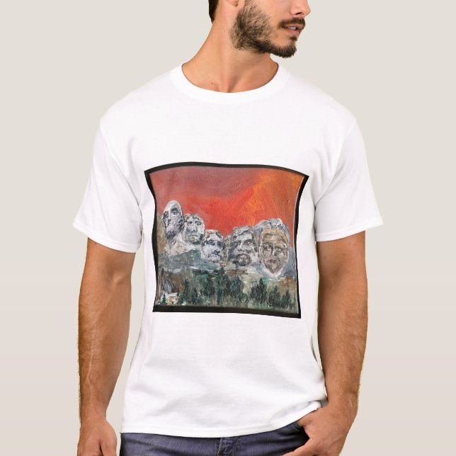 Trump på Mt Rushmore T Shirt (Framsida)