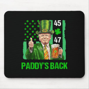 Trump Paddys Back 45 47 St patricks day USA flagga Musmatta