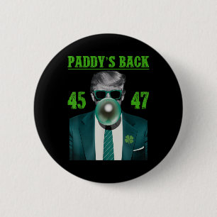 Trump Paddys back Design - Lustigt Trump St Knapp