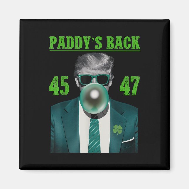 Trump Paddys back Design - Lustigt Trump St Magnet (Framsidan)