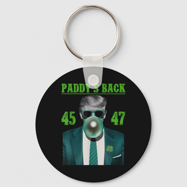 Trump Paddys back Design - Lustigt Trump St Nyckelring (Framsida)