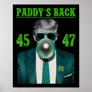 Trump Paddys back Design - Lustigt Trump St Poster