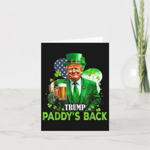 Trump Paddy's Ck St patricks day Flagga Shamrock I Kort