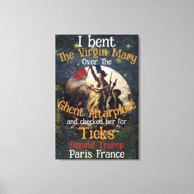 Trump Pam Bondi Kristi Noem Hegseth Bible Study WH Canvastryck (Framsida)