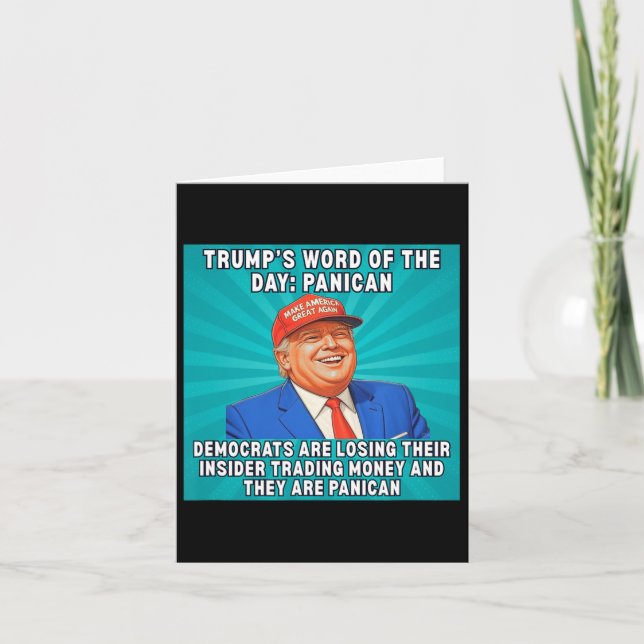 Trump Panican MemDemocrates Lending Insider Tradin Kort (Framsida)