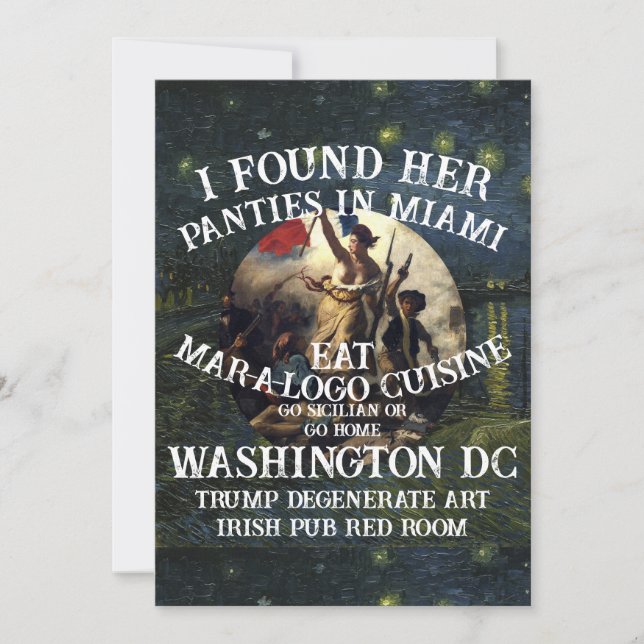 Trump Panties Miami Catholic Church White Inbjudningar (Framsida)