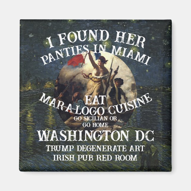 Trump Panties Miami Catholic Church White Magnet (Framsidan)