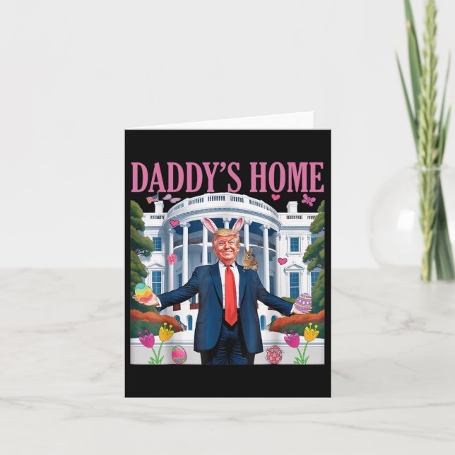 Trump pappas hem Låt oss göra Påsk Underbart igen Kort (Framsida)