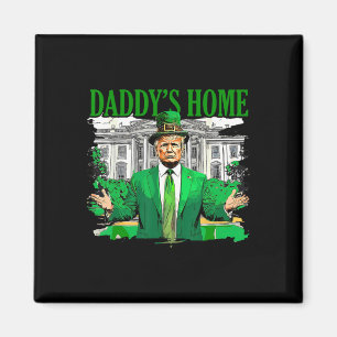 Trump Pappas Hemma Vita Huset St Patricks Day 2025 Magnet