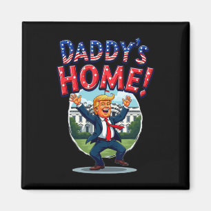 Trump Pappor Home Patriotic White House Magnet