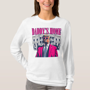 Trump Pappor Home Rosa Long Sleased T Shirt