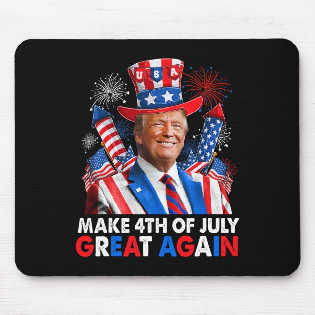 Trump Patriotic Fireworks gör 4:e juli Underbar Åg Musmatta (Framsidan)