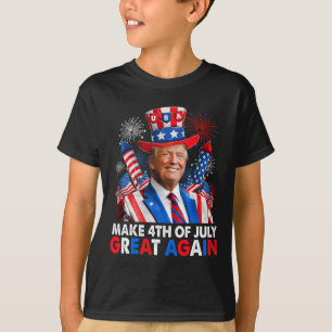 Trump Patriotic Fireworks gör 4:e juli Underbar Åg T Shirt