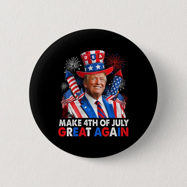 Trump Patriotiska Fyrverkerier Gör 4:e Juli Stort  Knapp (Framsida)