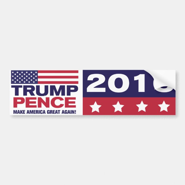 Trump/Pence 2016 Klistermärke (Framsidan)