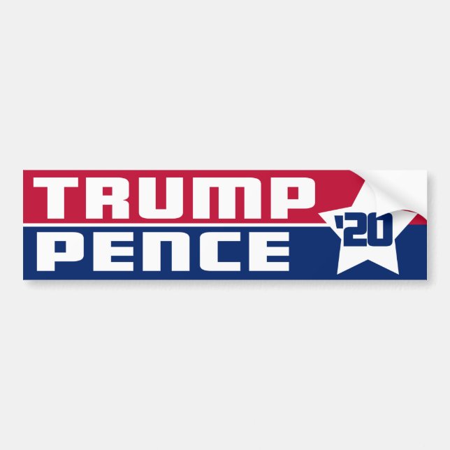 Trump Pence 2020 Bumper Sticker Bildekal (Framsidan)