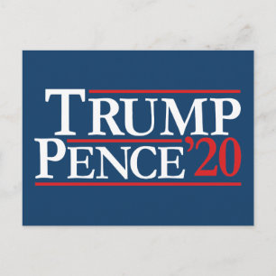 Trump Pence 2020 - Vintage Reagan Design Vykort