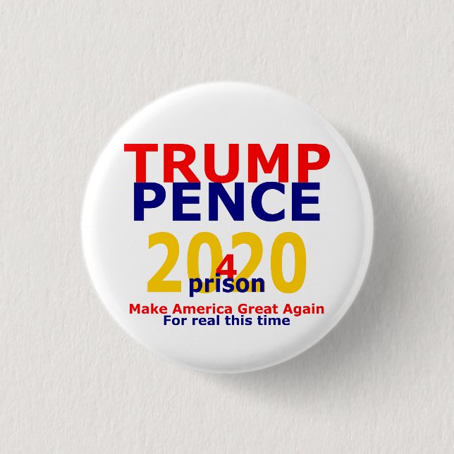 Trump Pence 4-fängelset 2020 Knapp (Framsida)
